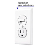 Placa armada interruptor y contacto, línea Standard, blanco, Volteck 45950