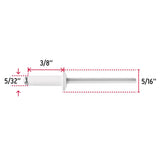 Bolsa c/50 remaches 5/32'x3/8' blancos aluminio, ala 5/16', Fiero 46576