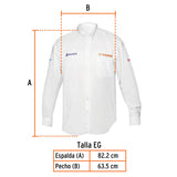 Camisa blanca para caballero, manga larga talla XG, Truper 60363