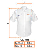 Camisa blanca para caballero, manga corta talla XXXG, Truper 66012