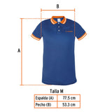Playera tipo polo dry fit azul, para caballero, talla M, Truper 69966