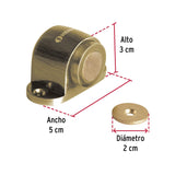Tope magnético, latón antiguo, Hermex 48388