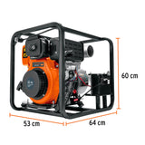 Motobomba autocebante 14 HP a diesel 4" x 4", 4 tiempos, Truper 102422