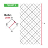 Rollo 20 m x 1 m malla ciclónica calibre 11 abertura 69 mm, Fiero 42942