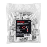 Bolsa con 50 casquillos dobles de aluminio, 1/4', Fiero 48367