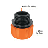 Conector 1/2' macho de ABS con tuerca de ajuste manual, Truper 103060