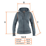 Sudadera gris para dama, talla M, Truper 65036