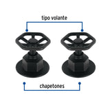 Juego de 2 manerales para regadera, volante, negro, Tubig, Foset 46880
