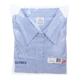 Camisa azul para dama, manga corta talla G, Truper 61108
