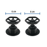 Juego de 2 manerales para regadera, volante, negro, Tubig, Foset 46880