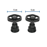 Juego de 2 manerales para mezcladora, volante, negro, Tubig, Foset 46871