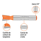 Broca para router, cola de pato, 5/16', Truper 102717