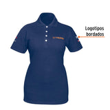Playera tipo polo azul, para dama, talla CH, Truper 60474