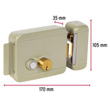 Cerradura electromecánica con botón, derecha, Hermex 47979