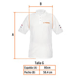 Playera tipo polo blanca, para caballero, talla G, Truper 60453