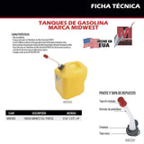DOGOTULS TANQUE MIDWEST 5GL DIESEL PLAST 8500 MW2005
