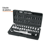 Juego de 60 herramientas 1/4' y 3/8' para mecánico, Pretul 26090