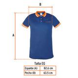 Playera tipo polo dry fit azul, para caballero, talla XG, Truper 69968