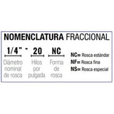 DOGOTULS JGO 3 MACHUELOS AAC 1/4"-20 NC ET1006