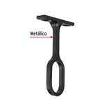 Soporte negro para tubo ovalado de closet, Hermex 46586