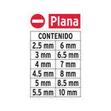 Juego de 12 puntas planas mm largo 2', Expert 101677