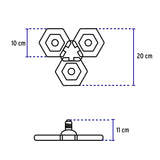 Luminario de LED 65 W, aluminio con 3 paneles abatibles, Volteck 46587