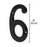 Número chico de latón 6, negro, Hermex 47859