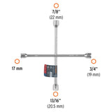 Llave de cruz 14' pulida y cromada, Truper 102635