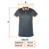 Playera tipo polo dry fit gris, para caballero, talla CH, Truper 61081