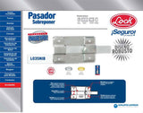 Pasador de sobreponer 5 cm níquel satinado Lock L035NIB
