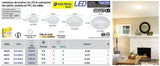 Luminario LED tipo plafón decorativo 15 W, luz cálida 48209