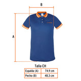 Playera tipo polo dry fit azul, para caballero, talla CH, Truper 69965