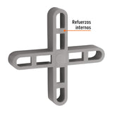 Bolsa con 100 separadores huecos de 7mm para losetas, Truper 102683