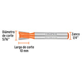 Broca para router, cola de pato, 5/16', Truper 102717
