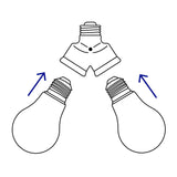 Portalámpara de baquelita, doble entrada, Volteck 46539