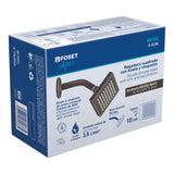 Regadera cuadrada 4', ABS, con brazo, negro, Aqua Foset 46744