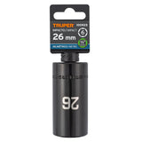 Dado largo impacto de 26 mm, 6 puntas, cuadro 1/2', Truper 100925