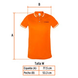 Playera tipo polo dry fit naranja, para caballero talla M, Truper 69982