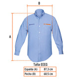 Camisa azul para caballero, manga larga talla XXXG, Truper 66013