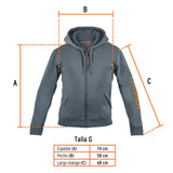 Sudadera gris para caballero, talla G, Truper 65033