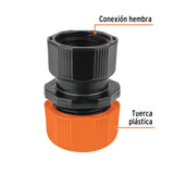 Conector 1/2' hembra de ABS con tuerca de ajuste manual, Truper 102989