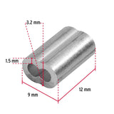 Bolsa con 50 casquillos dobles de aluminio, 3/32', Fiero 48364