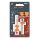 Juego de machimbrador, 5/8', con balero, Truper 102728