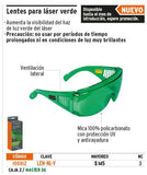 Lentes de seguridad para láser verde Truper 100812