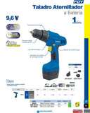 Rotomartillo a batería de 9,6 V, broquero de 3/8" Foy TBA310