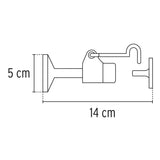 Tope de puerta con gancho, cromo Hermex 48596