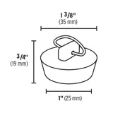 Tapón de PVC para lavabo, 1-1/4' Foset 49815