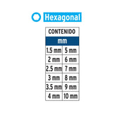 Juego de 12 puntas hexagonales mm largo 2', Expert 101679