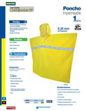 Surtek Poncho impermeable con reflejante color amarillo unitalla 137619