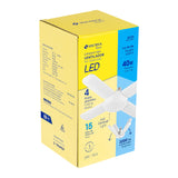 Lámpara LED 40W tipo ventilador, 4 aspas ajustables, Volteck 26125